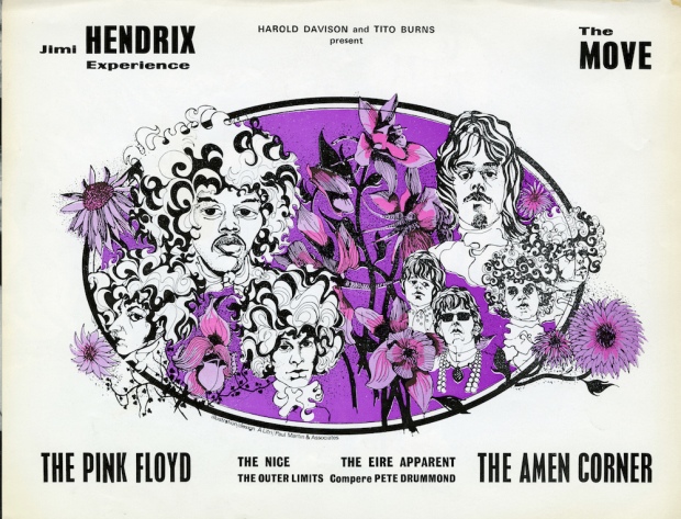 Programme for Jimi Hendrix Experience, The Move, The Pink Floyd, The Amen Corner and The Nice, 14 November 1967